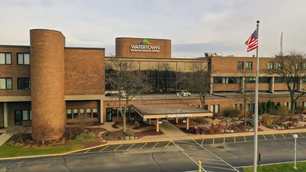 Exterior view of Directions Counseling Center in Watertown, Wisconsin, offering mental health therapy, addiction counseling, and recovery support services.