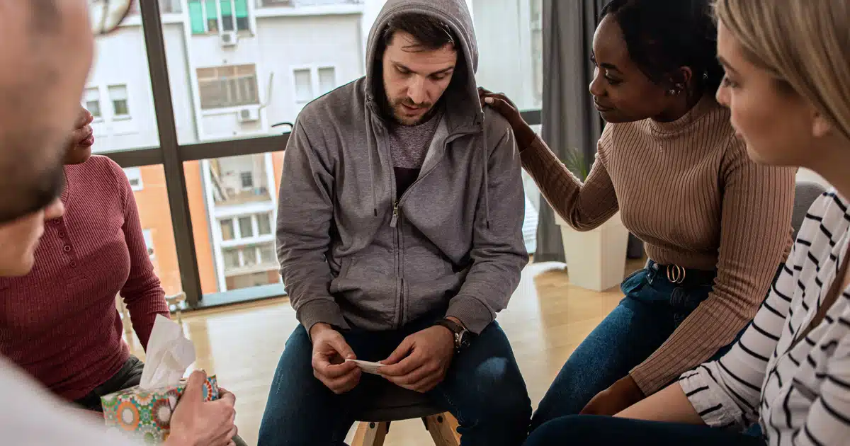 Diverse group of people in a support group - Cocaine Detox