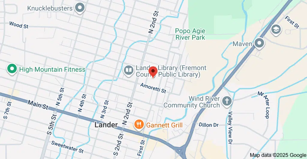 Exterior of Fremont County Government JTC CAST building in Lander, Wyoming, offering community-based behavioral health and addiction recovery services