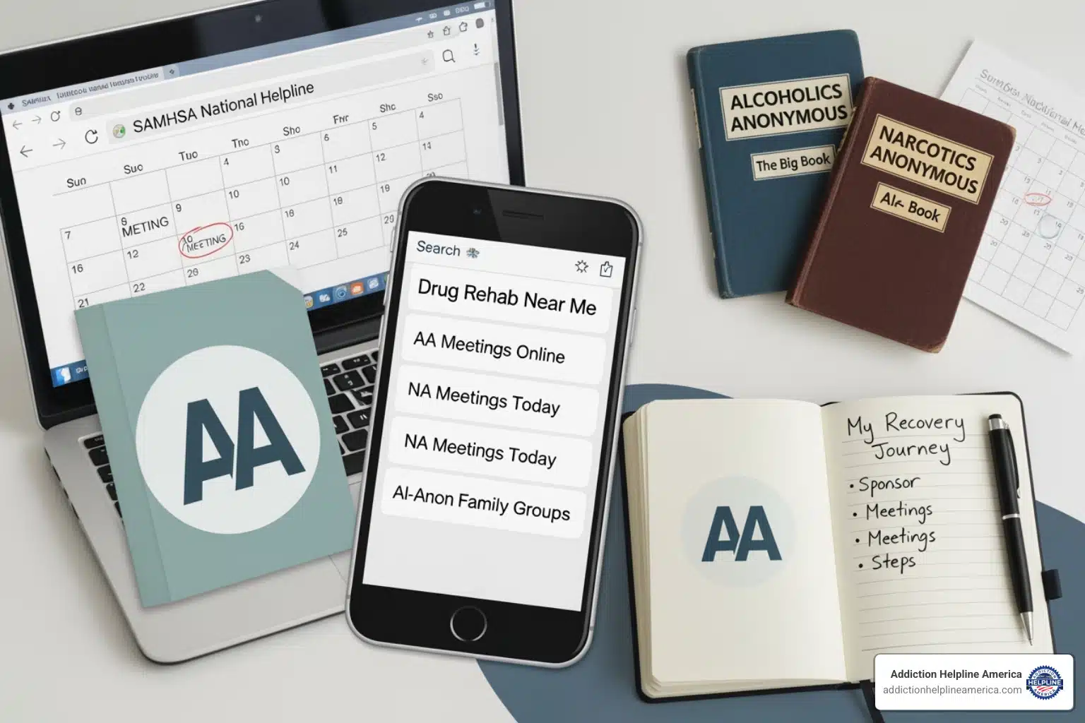 SAMHSA and NIDA website homepages - Helpful Links and Resources for drug rehab and aa/ na meetings and al anon