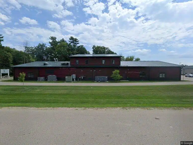 Front entrance of Shawano County Department of Human Services in Shawano, Wisconsin, providing community, mental health, and addiction support services