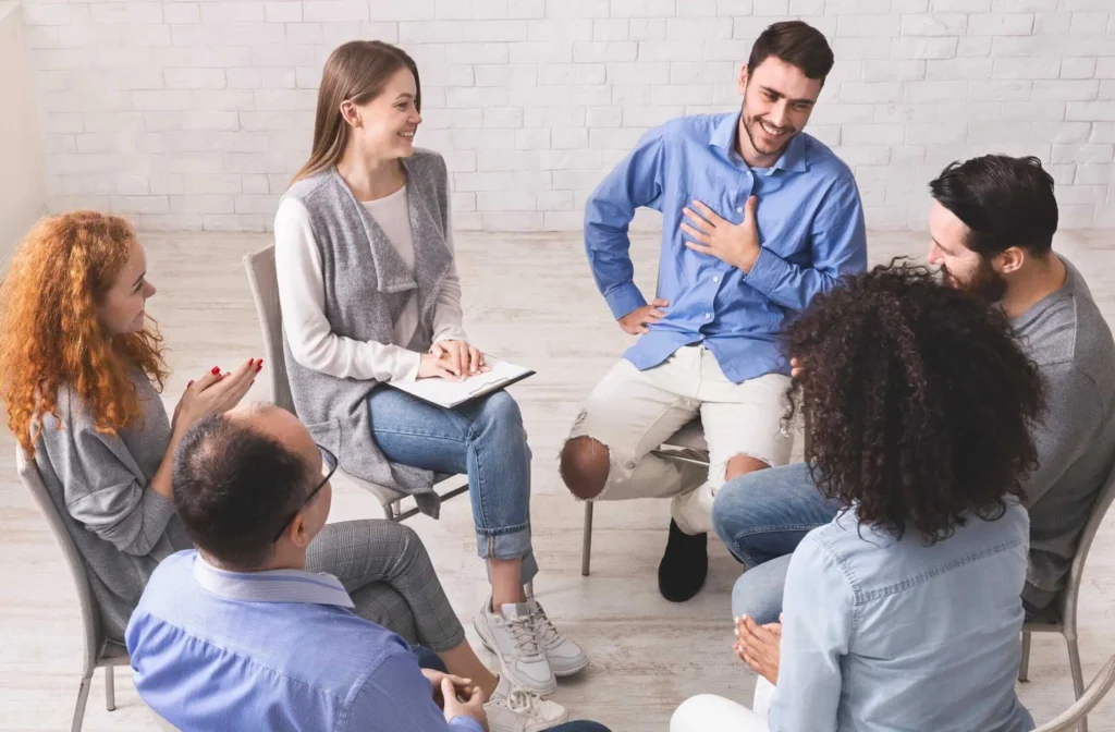 a supportive group session - rehab centers in riverside county