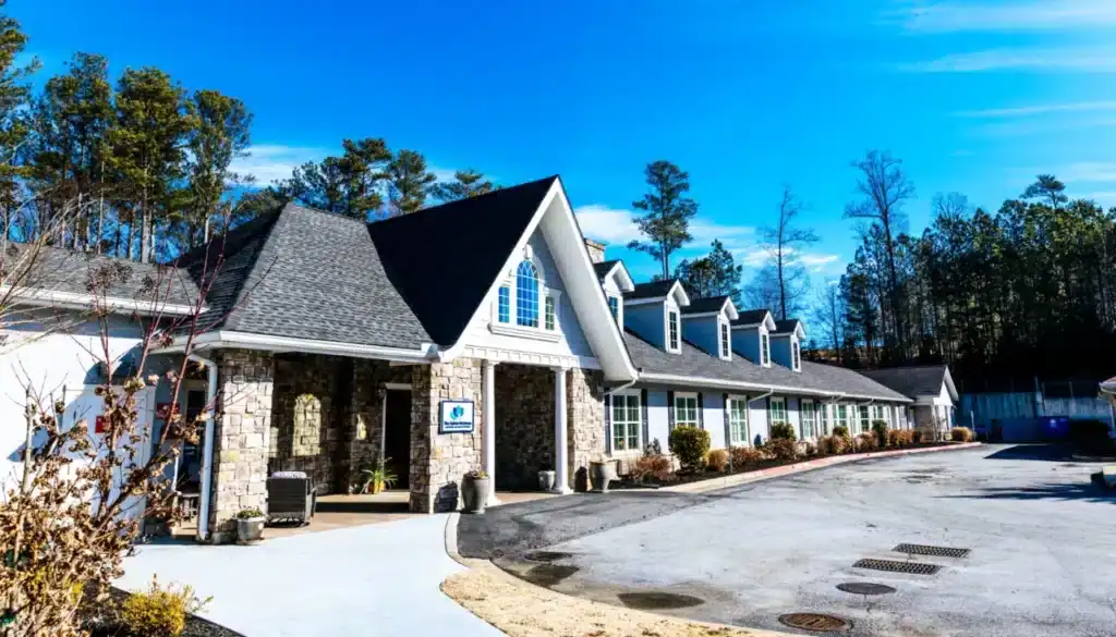 Patient receiving care in an inpatient facility for bipolar disorder treatment.