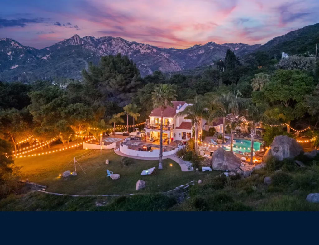 Scenic view of a meditation retreat in Malibu, California, promoting relaxation and mindfulness