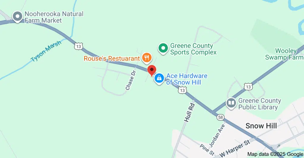 Exterior view of Corine’s Care Management facility in Snow Hill, North Carolina.