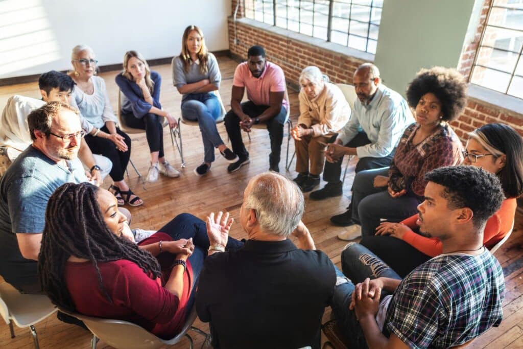 Diverse therapy group session - rehab fl Diverse therapy group session - rehab fl