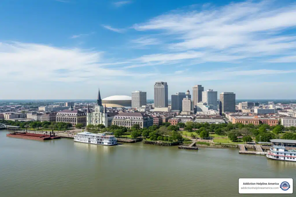 Individual receiving support for drug addiction recovery in New Orleans.