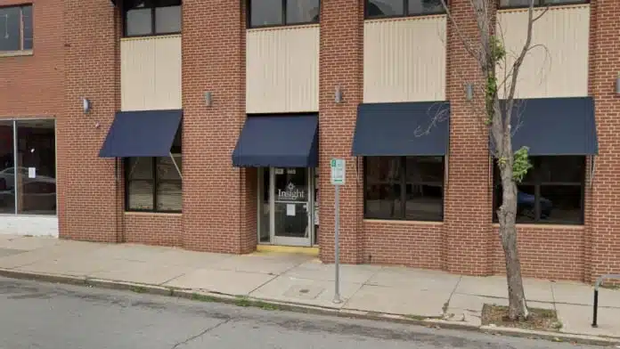 Entrance of Insight Human Services in Winston-Salem, NC, providing addiction treatment, counseling, and behavioral health support.