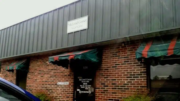 Front entrance of McLeod Addictive Disease Center in Statesville, North Carolina