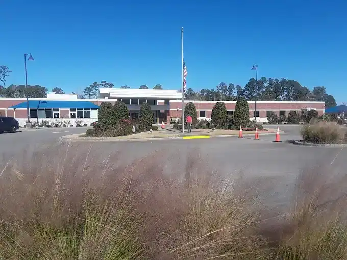 Entrance of Wilmington VA Clinic in Wilmington, North Carolina providing medical and behavioral health services