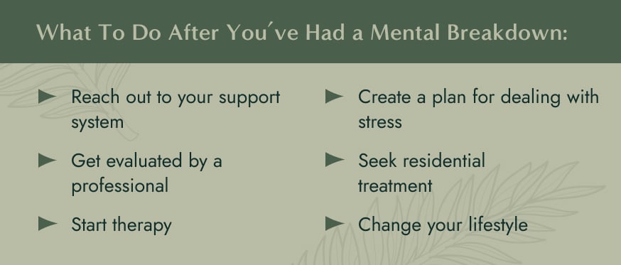 mental breakdown treatment