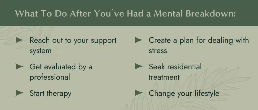 mental breakdown treatment