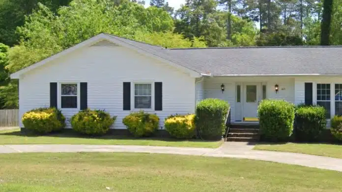 Front view of My Brother’s Keeper facility in Rocky Mount, NC, providing addiction and behavioral health support.
