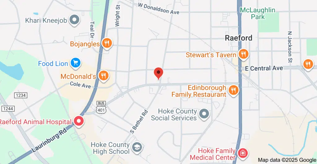 Sandhills Behavioral Center building in Raeford NC providing mental health and behavioral support services