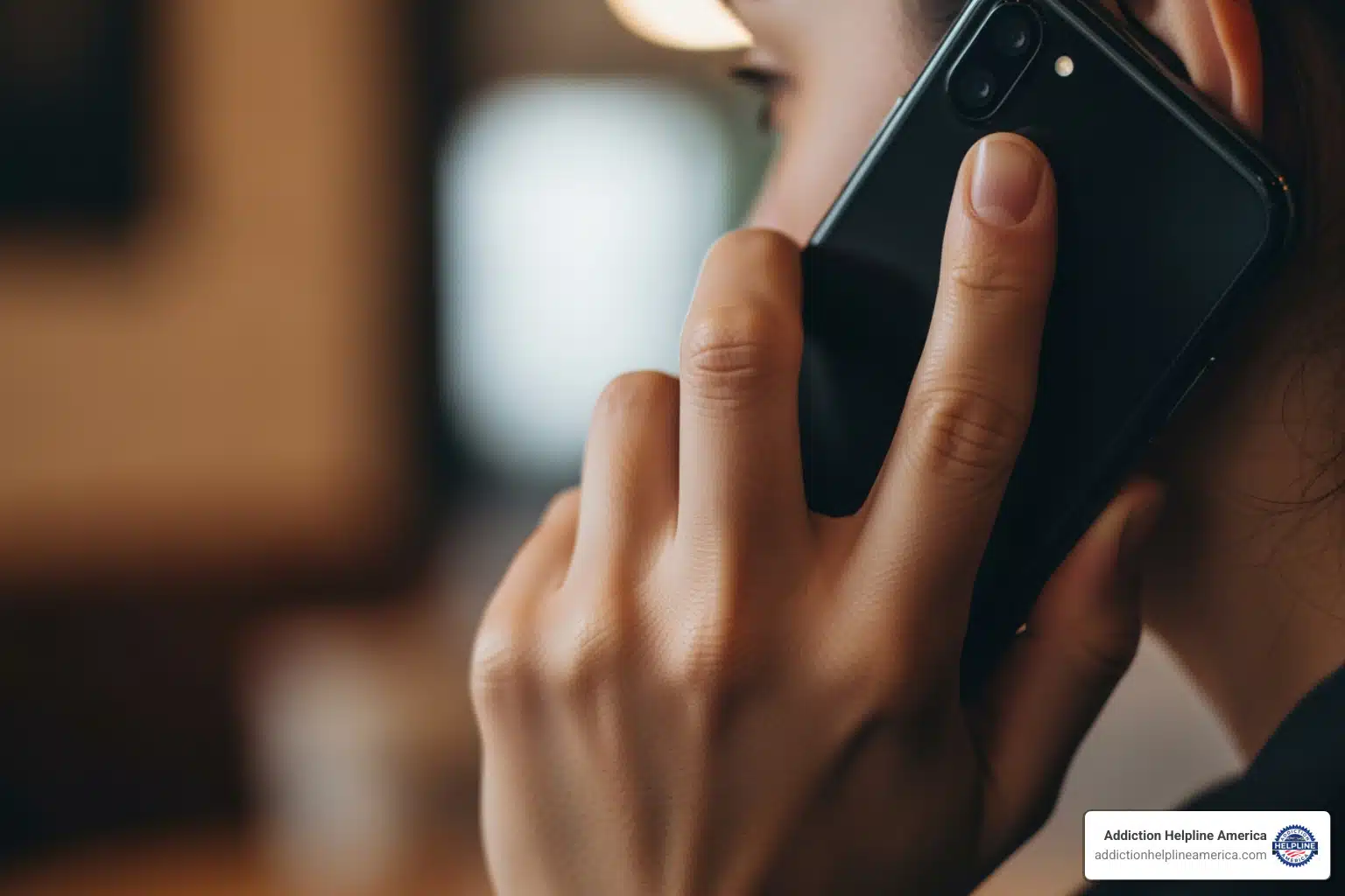 Person reaching out to a suicide hotline for immediate help