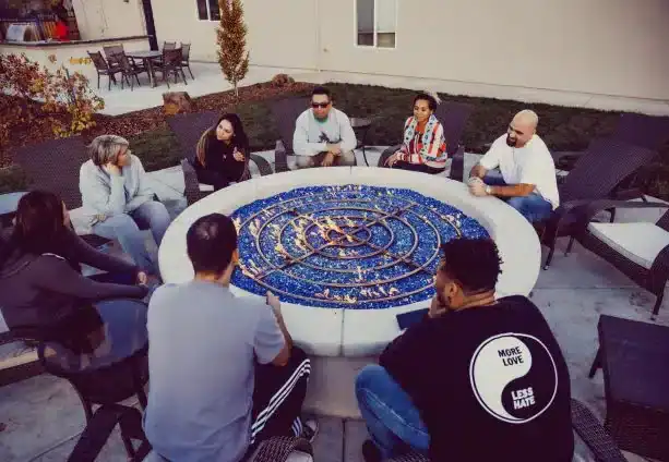 group of people sitting in a circle, sharing and supporting each other - meth addiction treatment center california group of people sitting in a circle, sharing and supporting each other - meth addiction treatment center california