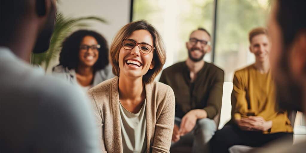 Group in a supportive aftercare meeting - rehab centers in tulsa ok Group in a supportive aftercare meeting - rehab centers in tulsa ok