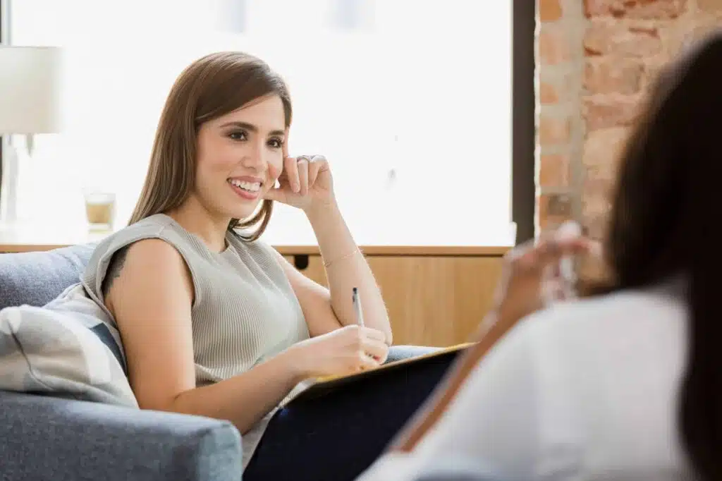 Compassionate therapist talking with a client - Malibu treatment center Compassionate therapist talking with a client - Malibu treatment center