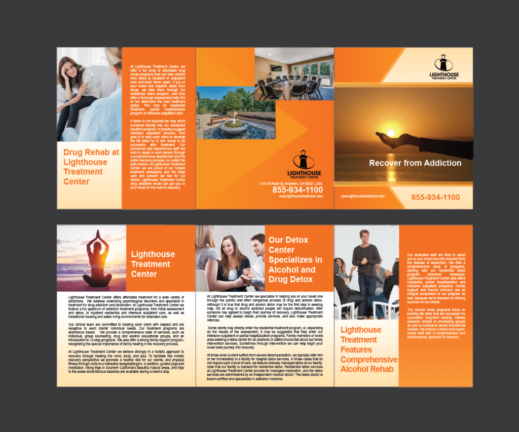 person looking thoughtfully at a brochure for a treatment center - drug and alcohol rehab in alabama