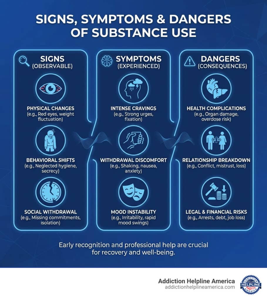 Signs, Symptoms & Dangers of Substance Use