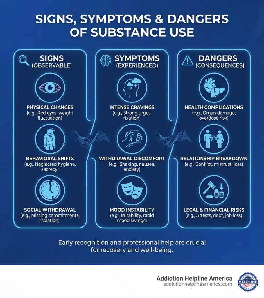 Signs, Symptoms & Dangers of Substance Use