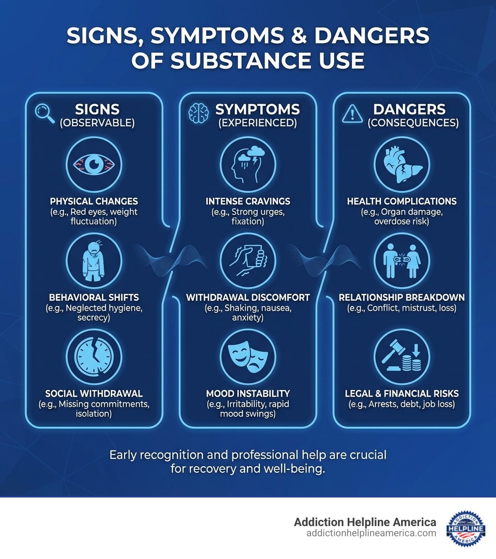 Signs, Symptoms & Dangers of Substance Use